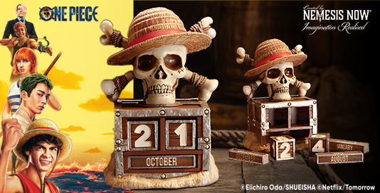 B7527B26 | One Piece Luffy Jolly Roger Perpetual Calendar