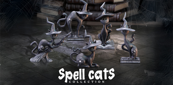 Spell Cats – Exclusive Witchy Cat Figurines for Magical Displays