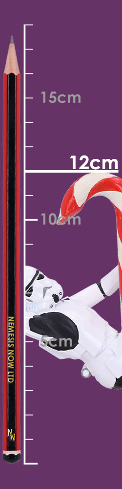 Stormtrooper Candy Cane Hanging Ornament 12cm Stormtrooper Candy Cane Hanging Ornament 12cm