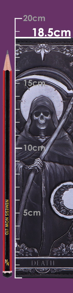 Skeleton Tarot Embossed Purse 18.5cm Skeleton Tarot Embossed Purse 18.5cm