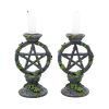 Wiccan Pentagram Candlesticks 15cm (Set of 2) Witchcraft & Wiccan Last Chance to Buy
