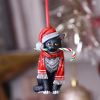 Candy Cane Cat Hanging Ornament (LP) 9cm Cats Sale Items