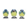 Three Wise Blue Tits 8cm Animals Last Chance to Buy