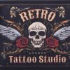 Retro Tattoo Studio Wallet Skulls Gifts Under £100