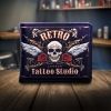 Retro Tattoo Studio Wallet Skulls Gifts Under £100