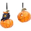 Pumpkin and Patch Hanging Ornaments (Set of 2) Cats Halloween Tree