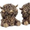 Three Wise Gold Highland Cows Unspecified Gifts Under £100