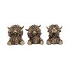 Three Wise Gold Highland Cows Unspecified Gifts Under £100