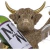 Gold Highland Cow Wine Bottle Holder Unspecified Father's Day
