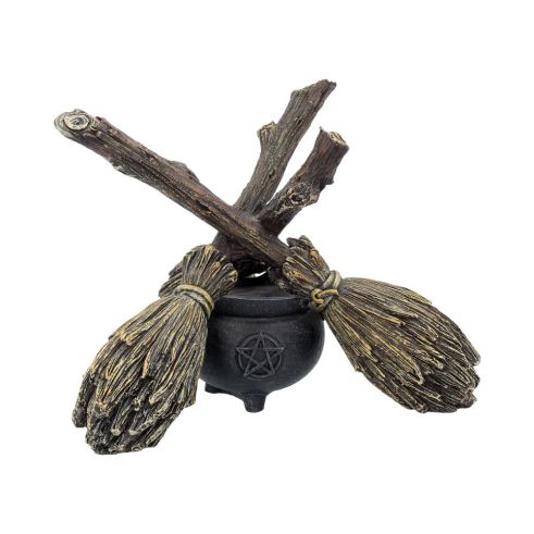 Broomstick Crystal Ball Holder 17cm Witchcraft & Wiccan Every Day Is Halloween