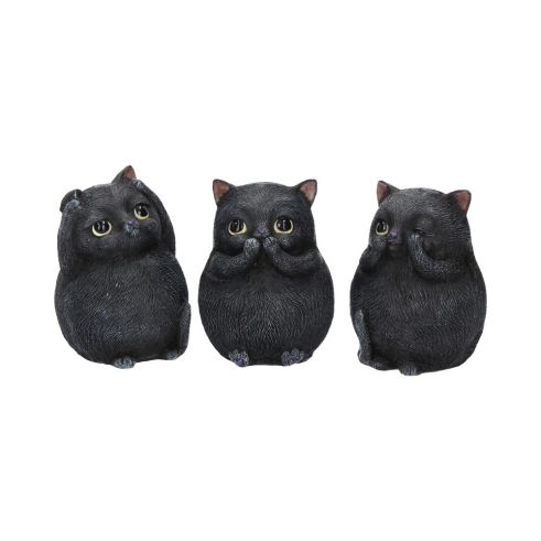Three Wise Fat Cats 8.5cm Cats Last Chance to Buy