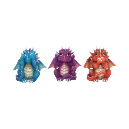 Three Wise Dragonlings 8.5cm Dragons Dragon Figurines