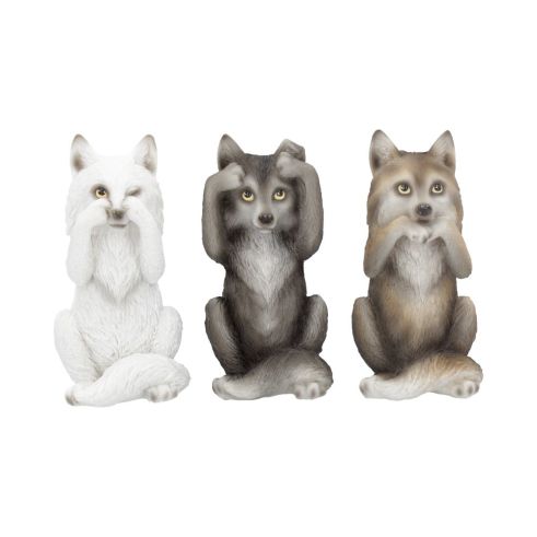Three Wise Wolves 10cm Wolves Out Of Stock