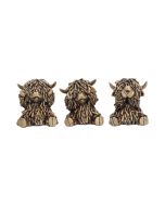 Three Wise Gold Highland Cows Unspecified Gifts Under £100
